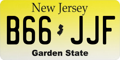 NJ license plate B66JJF