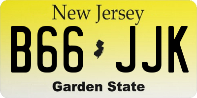NJ license plate B66JJK