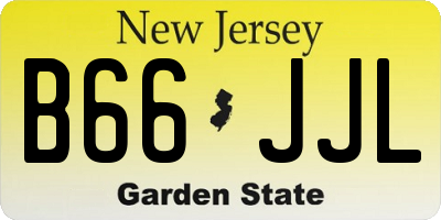 NJ license plate B66JJL