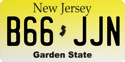NJ license plate B66JJN