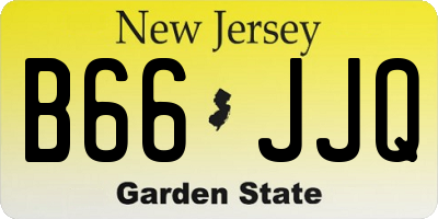 NJ license plate B66JJQ