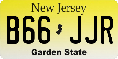 NJ license plate B66JJR
