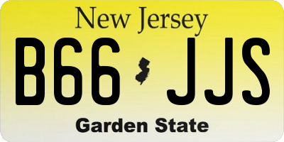 NJ license plate B66JJS