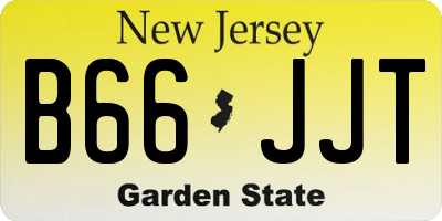 NJ license plate B66JJT