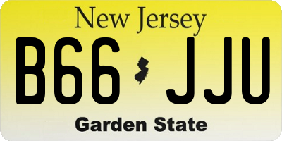 NJ license plate B66JJU