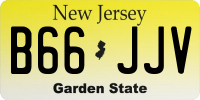 NJ license plate B66JJV