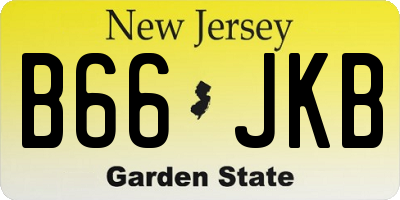 NJ license plate B66JKB