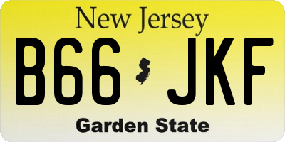 NJ license plate B66JKF