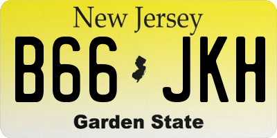 NJ license plate B66JKH