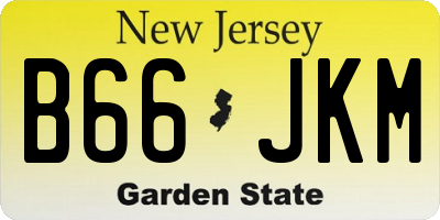 NJ license plate B66JKM