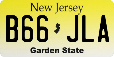 NJ license plate B66JLA