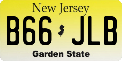 NJ license plate B66JLB