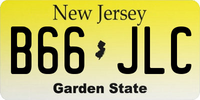 NJ license plate B66JLC
