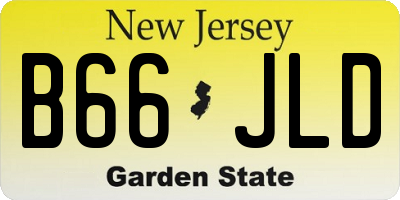 NJ license plate B66JLD
