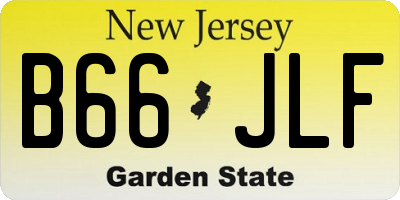 NJ license plate B66JLF