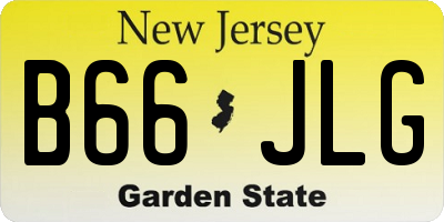 NJ license plate B66JLG
