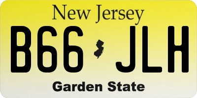 NJ license plate B66JLH