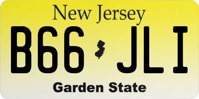 NJ license plate B66JLI