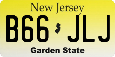 NJ license plate B66JLJ