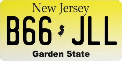 NJ license plate B66JLL