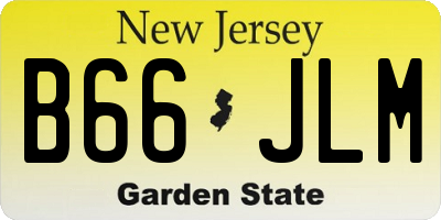 NJ license plate B66JLM