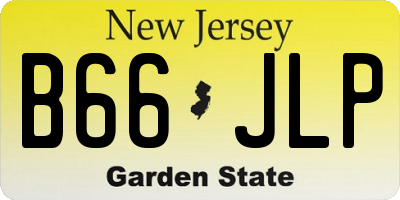 NJ license plate B66JLP