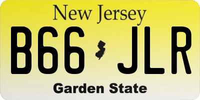 NJ license plate B66JLR