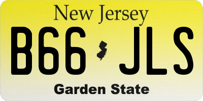NJ license plate B66JLS