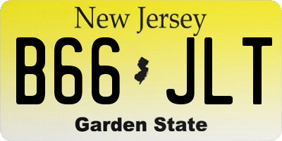 NJ license plate B66JLT