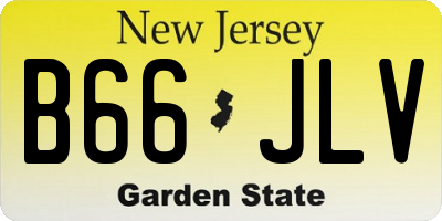 NJ license plate B66JLV