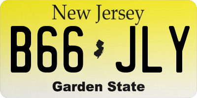 NJ license plate B66JLY