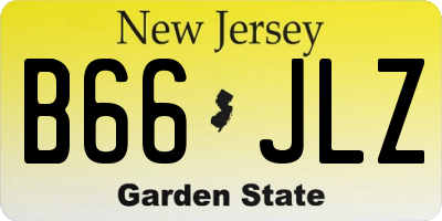 NJ license plate B66JLZ