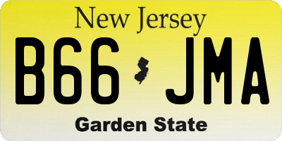NJ license plate B66JMA