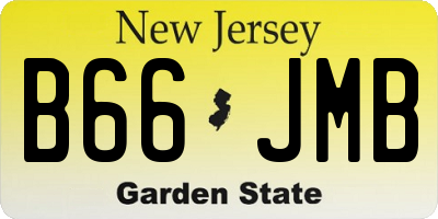 NJ license plate B66JMB