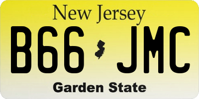 NJ license plate B66JMC