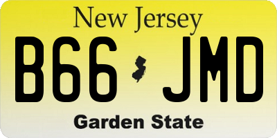 NJ license plate B66JMD