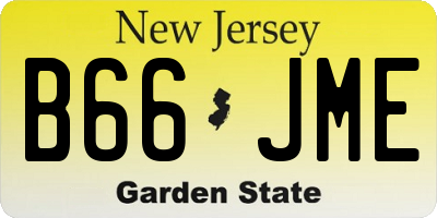 NJ license plate B66JME