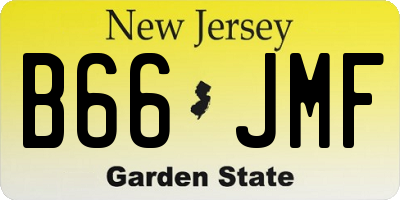 NJ license plate B66JMF