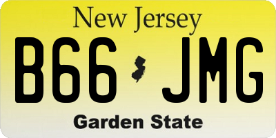 NJ license plate B66JMG