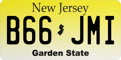 NJ license plate B66JMI