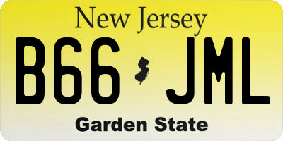 NJ license plate B66JML