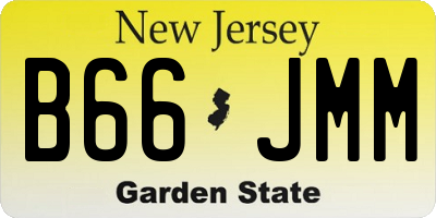 NJ license plate B66JMM