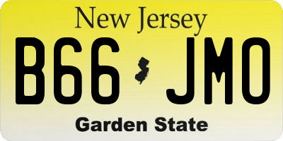 NJ license plate B66JMO