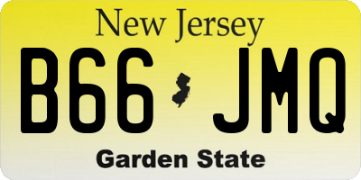 NJ license plate B66JMQ