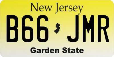 NJ license plate B66JMR