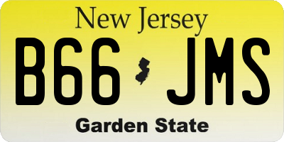 NJ license plate B66JMS