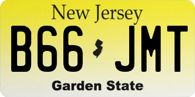 NJ license plate B66JMT