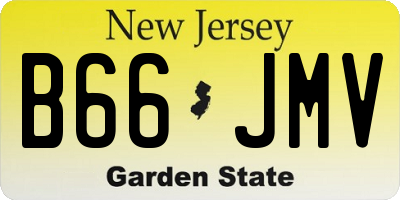 NJ license plate B66JMV