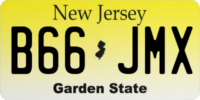 NJ license plate B66JMX