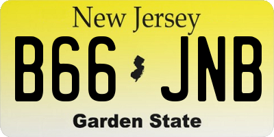 NJ license plate B66JNB